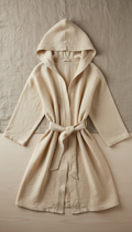 Linen Meditation Robe With Wide Sleeves
