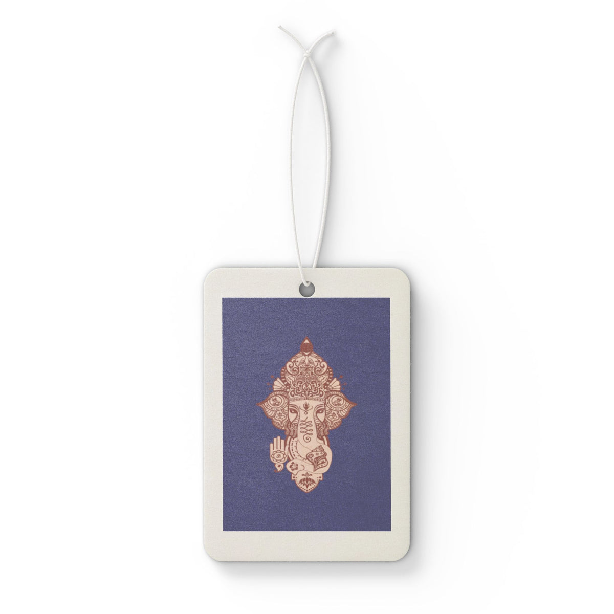 Ganesha Car Air Freshener — Rose Gold Hindu Elephant Aroma Tag