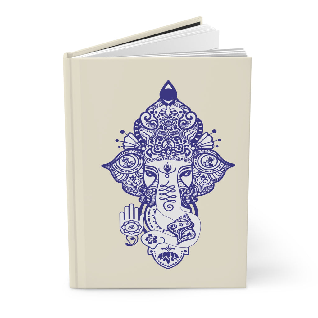 Shri Ganesha Soft Beige Hardcover Journal Matte