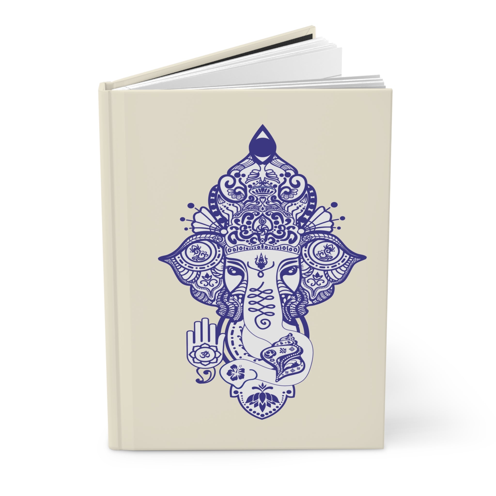 Shri Ganesha Soft Beige Hardcover Journal Matte