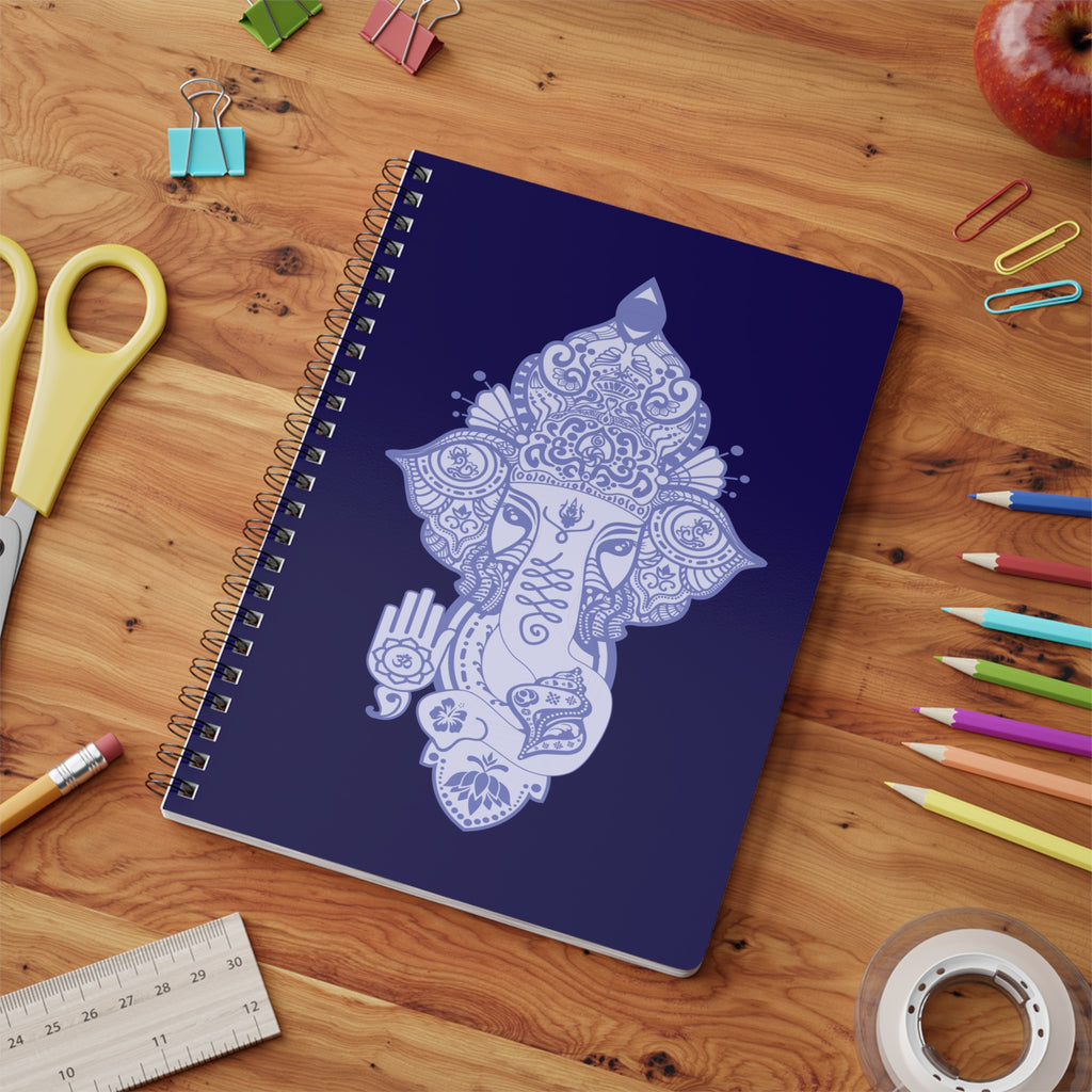 Shri Ganesha PureBlue Wirobound Softcover A5 Notebook