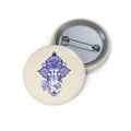 Shri Ganesha Soft Beige Pin Button —  Sacred Badge