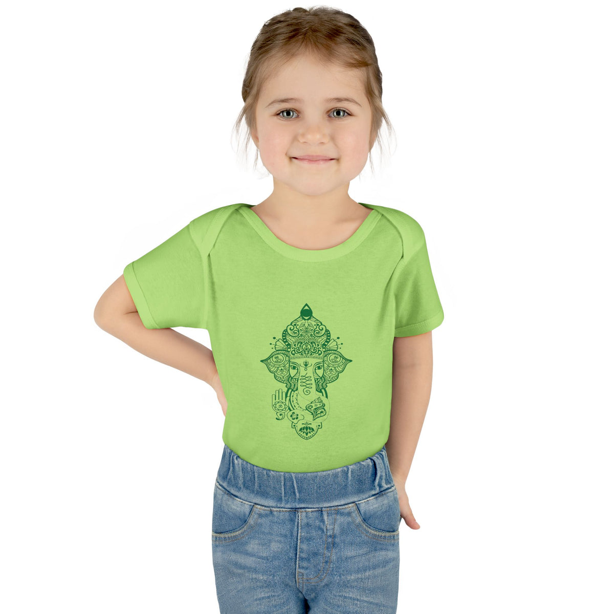 Shri Ganesha Infant Baby Rib Bodysuit