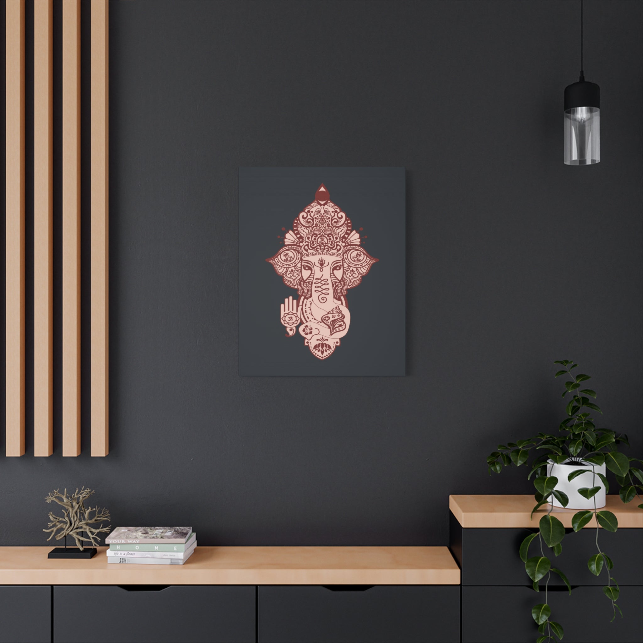 Shri Ganesha Matte Canvas Wall Art — Sacred Decor