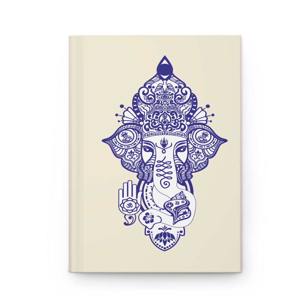 Shri Ganesha Soft Beige Hardcover Journal Matte