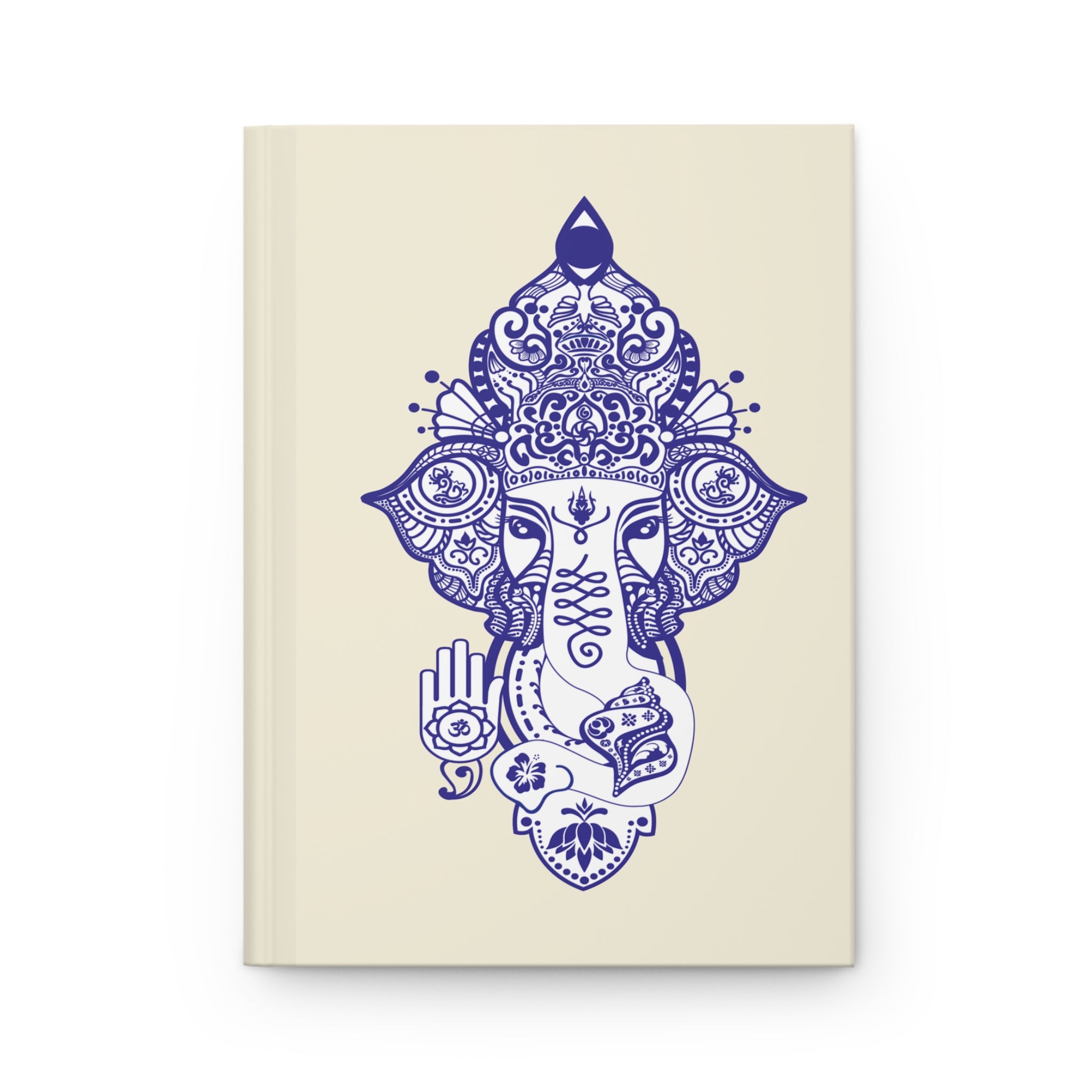 Shri Ganesha Soft Beige Hardcover Journal Matte