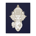 Shri Ganesha Matte Canvas Print — 8" x 10" Wall Art (Deep Navy)