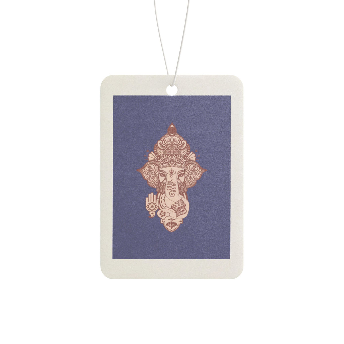 Ganesha Car Air Freshener — Rose Gold Hindu Elephant Aroma Tag