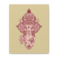 Shri Ganesha Matte Canvas Print — 8" x 10" Wall Art (Soft Beige)