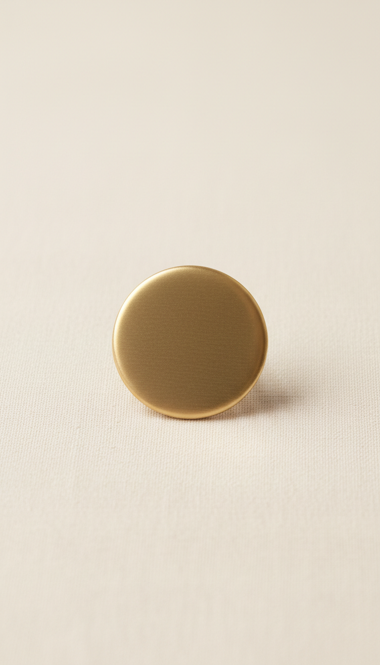 Brushed Brass Affirmation Pin With Sun Motif