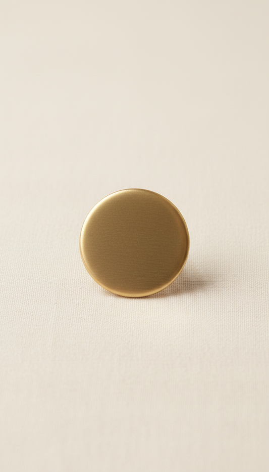 Brushed Brass Affirmation Pin With Sun Motif